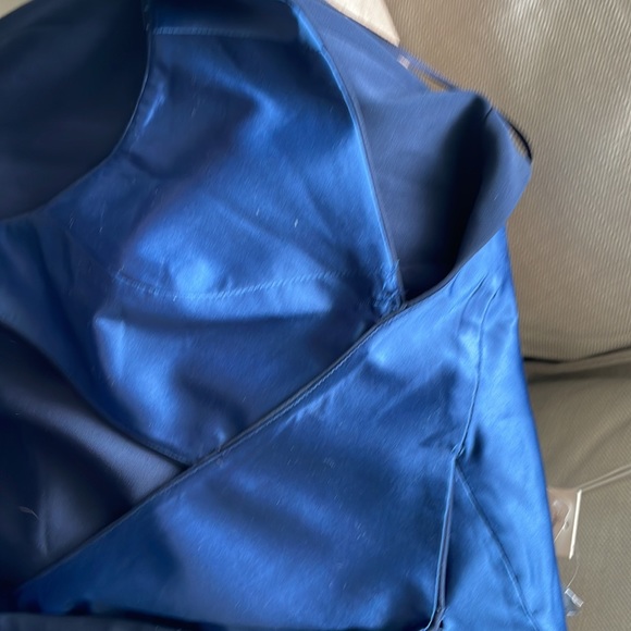 navy blue Jay Godfrey halter gown - Picture 16 of 17